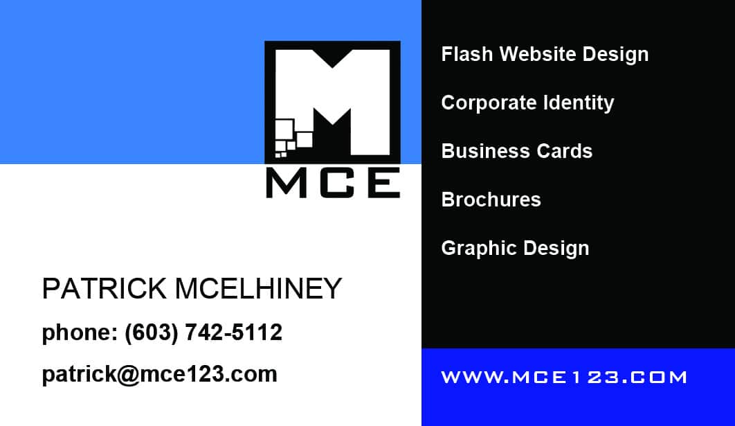MCE123 Business Cards 2009
