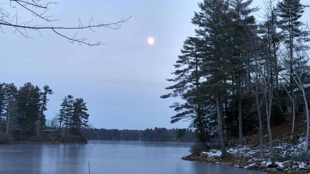 Gloomy Day at the Lake in Barrington, New Hampshire