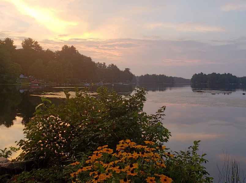 Beautiful Sunset at The Lake in Barrington, New Hampshire