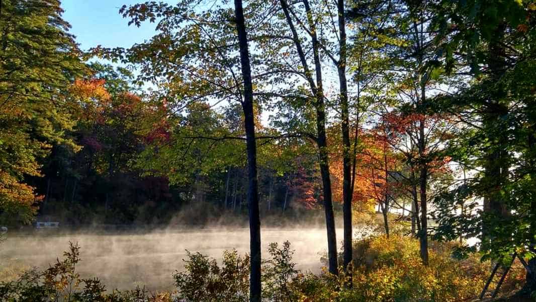 Fall Foliage at the Lake in Barrington