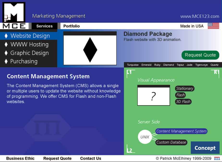 MCE123 Website Concept 2009