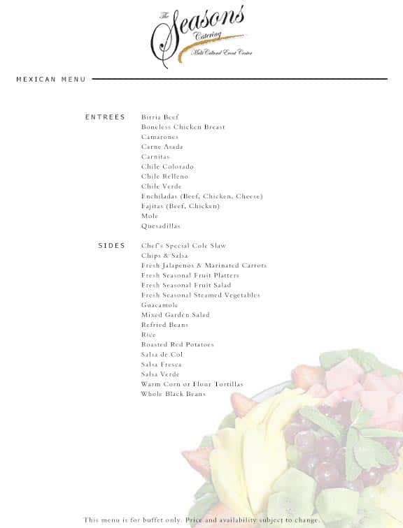 Menu Page 3