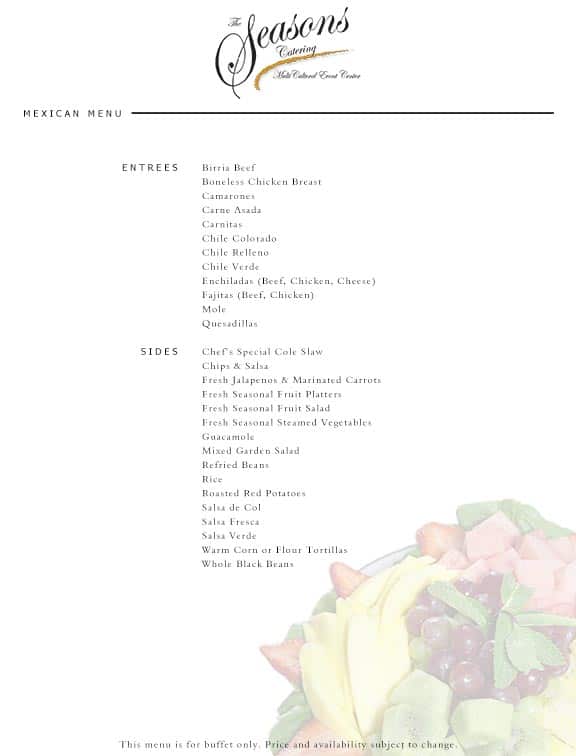 Menu Page 3