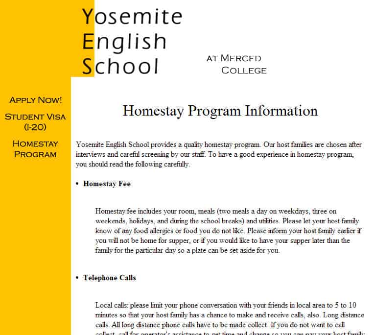 Homestay Program